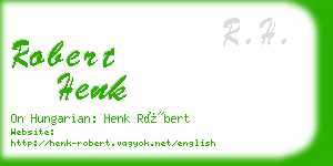 robert henk business card